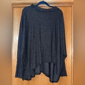Anthropologie Amadi Ribbed Cowl Neck Poncho Sweater